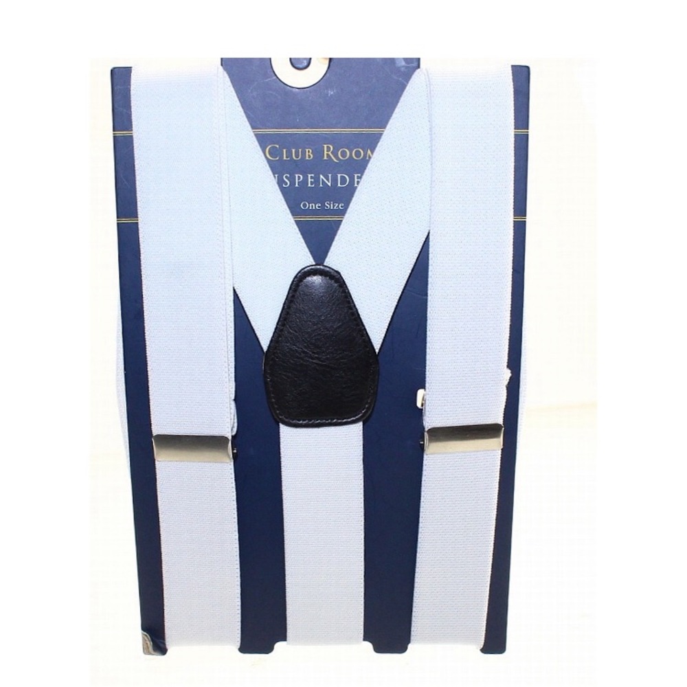 NWT Suspenders Club Room Brand in Black and White #81-84